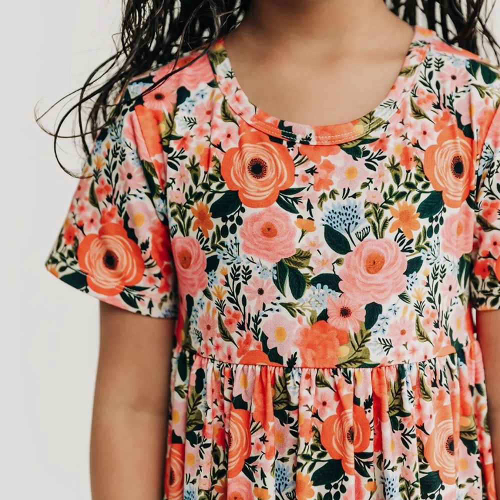 Spring and Summer Girls Bamboo Twirl Dress